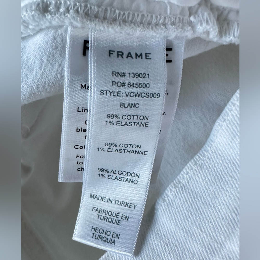 FRAME‎ Women’s Jeans Wide Leg Le Vintage Crop High Rise White size 31 - Picture 5 of 10